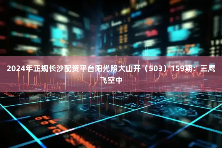 2024年正规长沙配资平台阳光照大山开（503）　　159期：三鹰飞空中